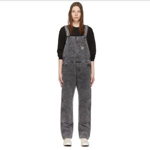 Carhartt Work in Progress Grey Denim Sonora Overalls NWT